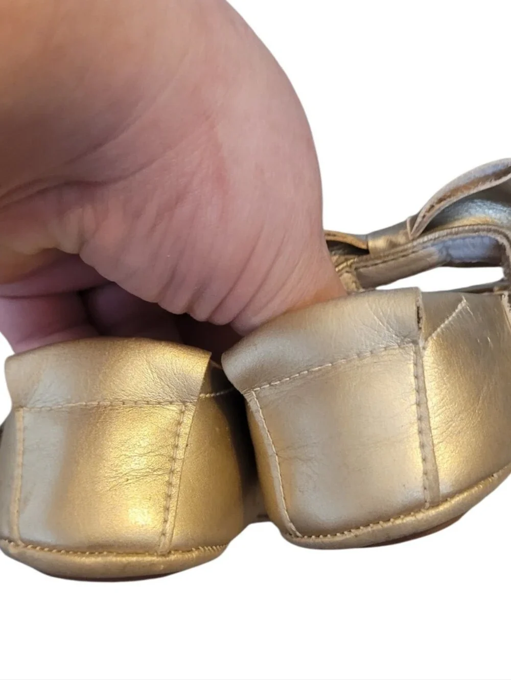 Felix & Flora Gold Bow Mary Jane Kids Shoes Size 135/US 6T
